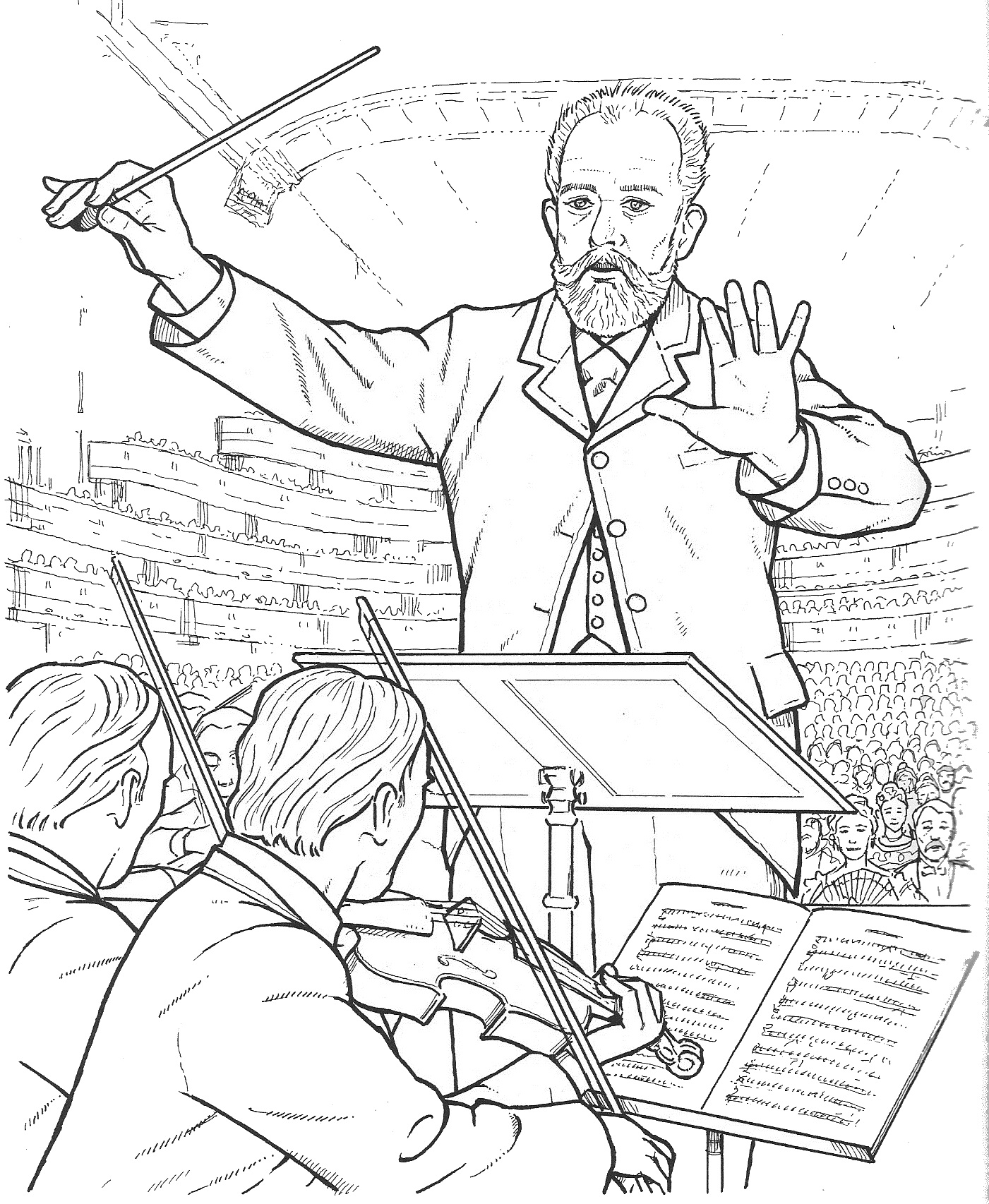 522 Cartoon Brahms Coloring Page for Kids